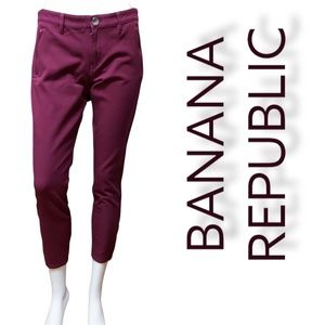 Banana Republic Sloan Purple-Wine 3/4 Length Capris Women’s Size 6
